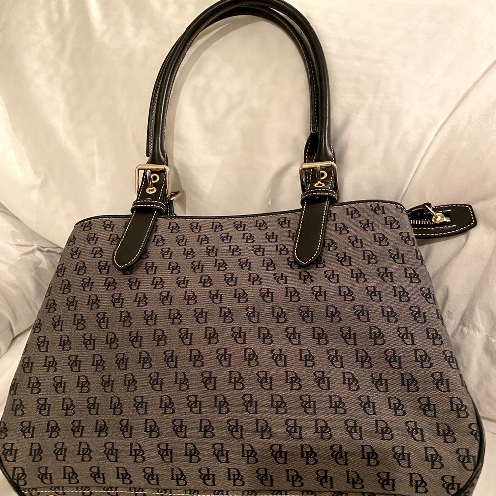 Dooney & Bourke black and grey DB monogram purse